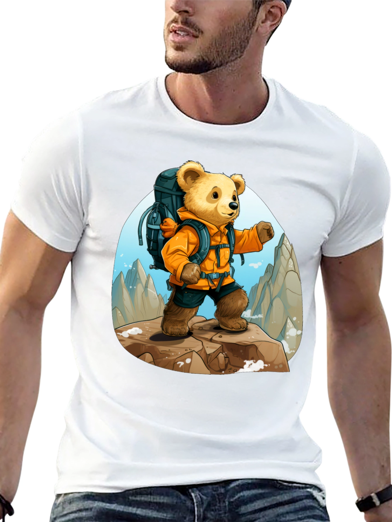 Bear Adventure T-Shirt: Cute Cartoon Design