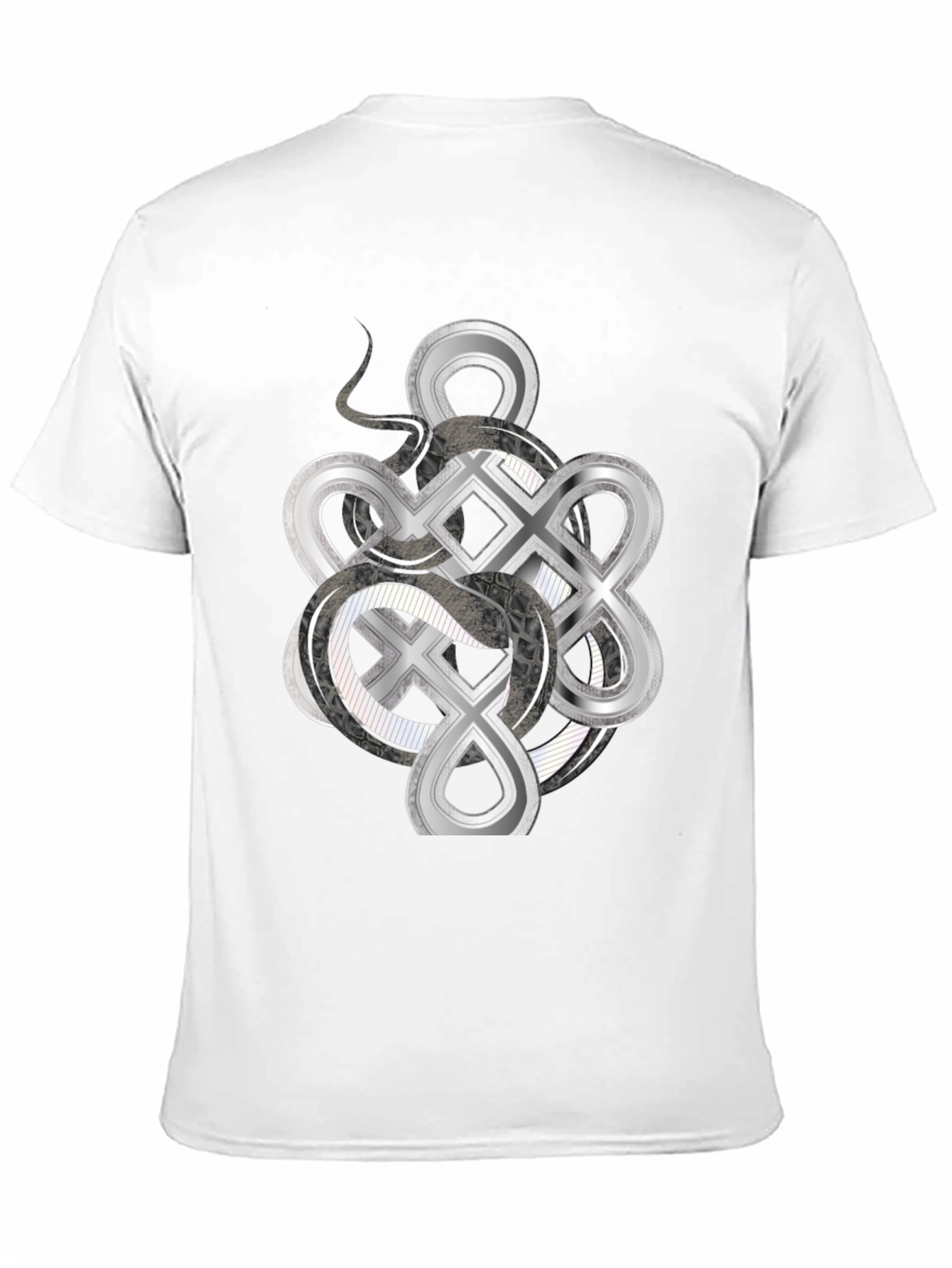 Celtic Knot & Serpent Graphic Tee - Black