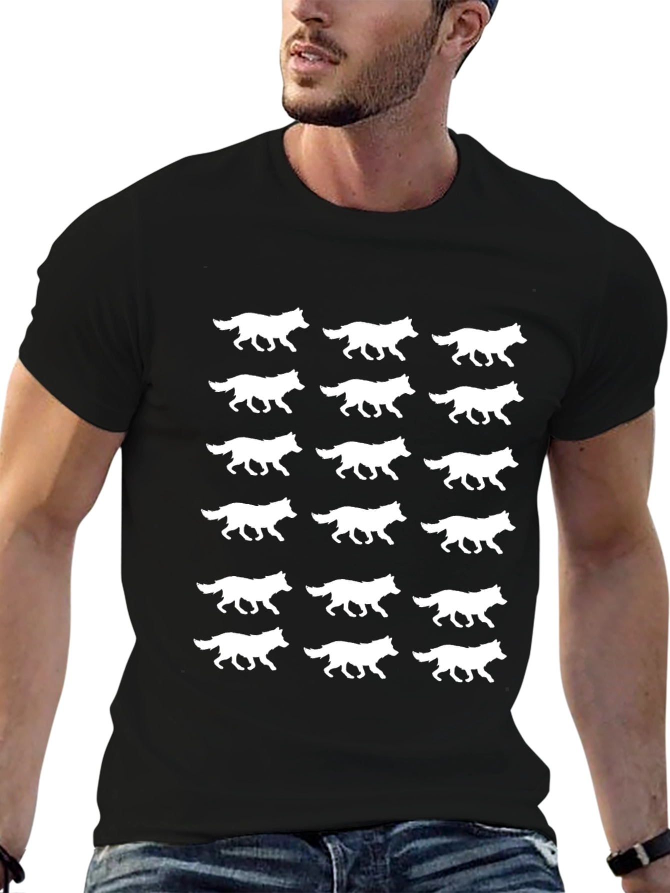 Wolf Pack Tee - Black Graphic T-Shirt
