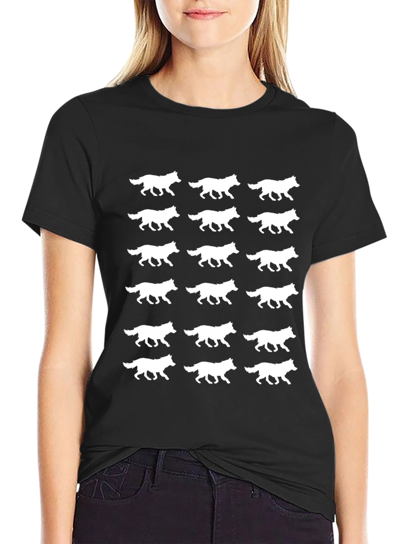 Wolf Pack Tee - Black Graphic T-Shirt