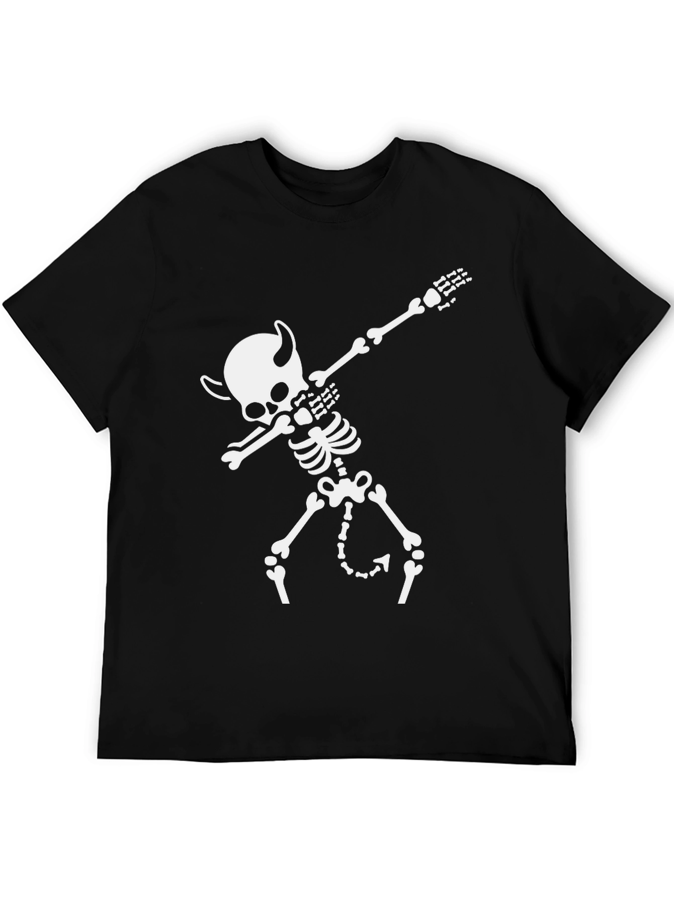 Dabbing Devil Skeleton Black T-Shirt