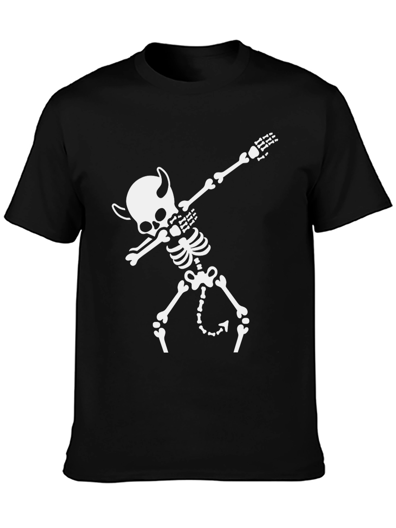 Dabbing Devil Skeleton Black T-Shirt