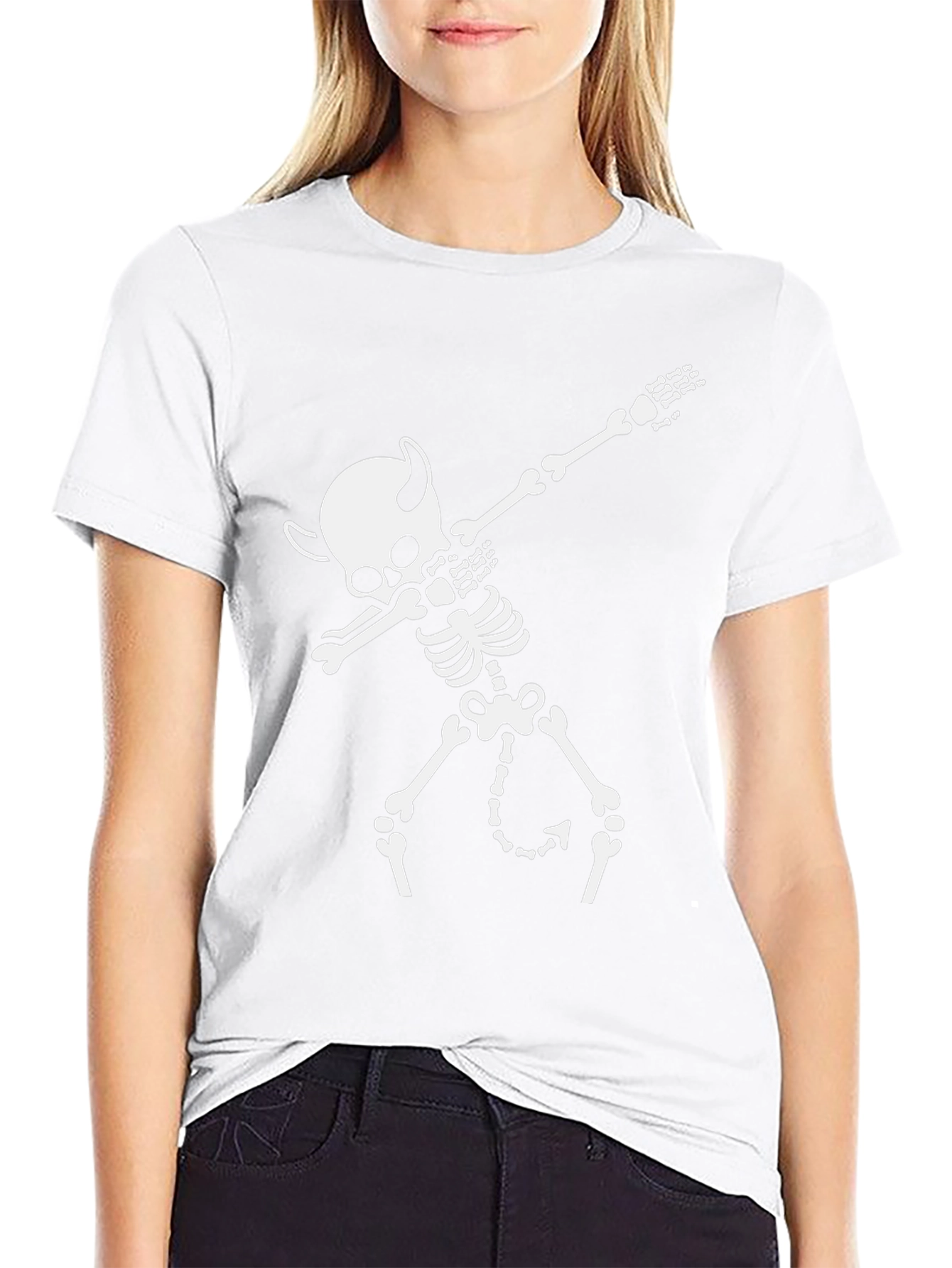 Dabbing Devil Skeleton Black T-Shirt