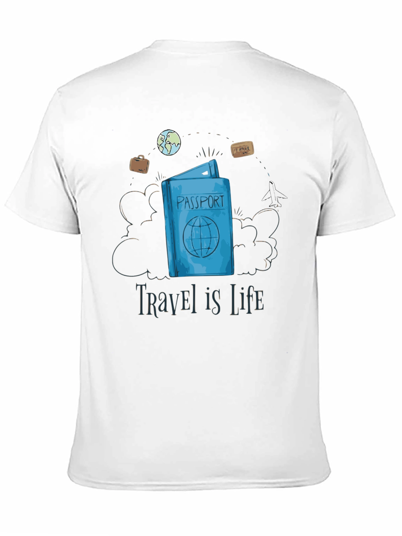 Travel is Life Passport Graphic T-Shirt