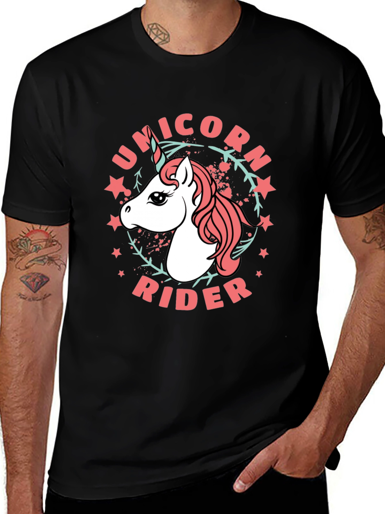 Unicorn Rider Black T-Shirt