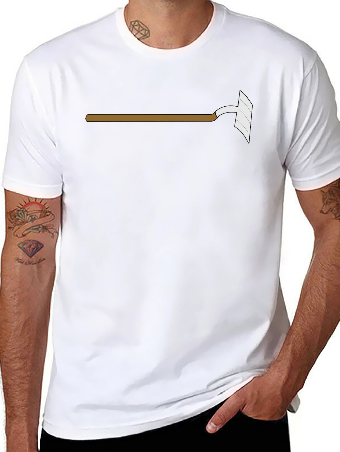 Hoe Graphic Tee - Black Cotton Blend T-Shirt