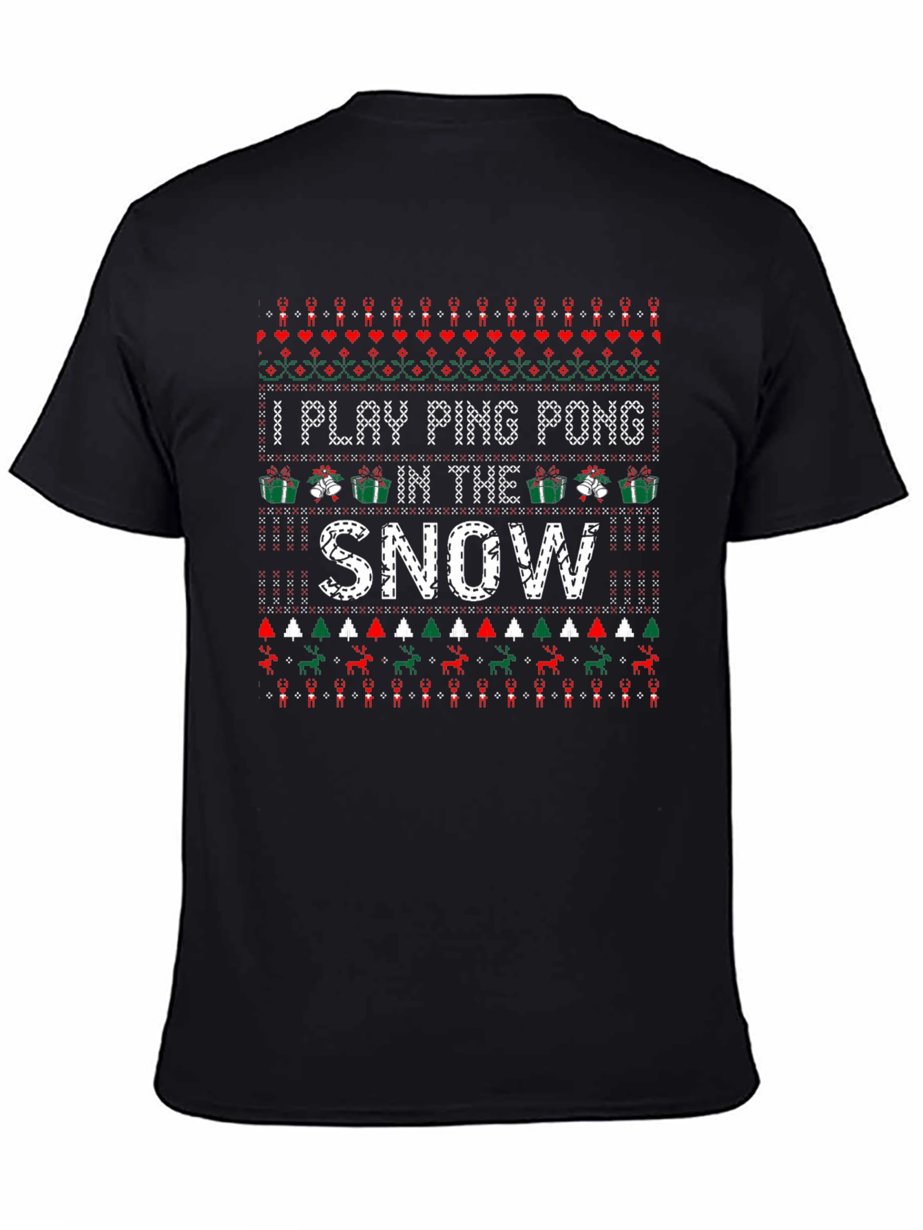 Ping Pong Snow Ugly Christmas Sweater T-Shirt
