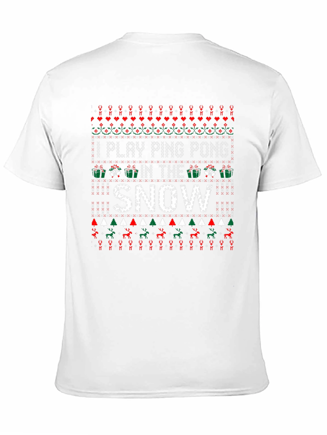 Ping Pong Snow Ugly Christmas Sweater T-Shirt