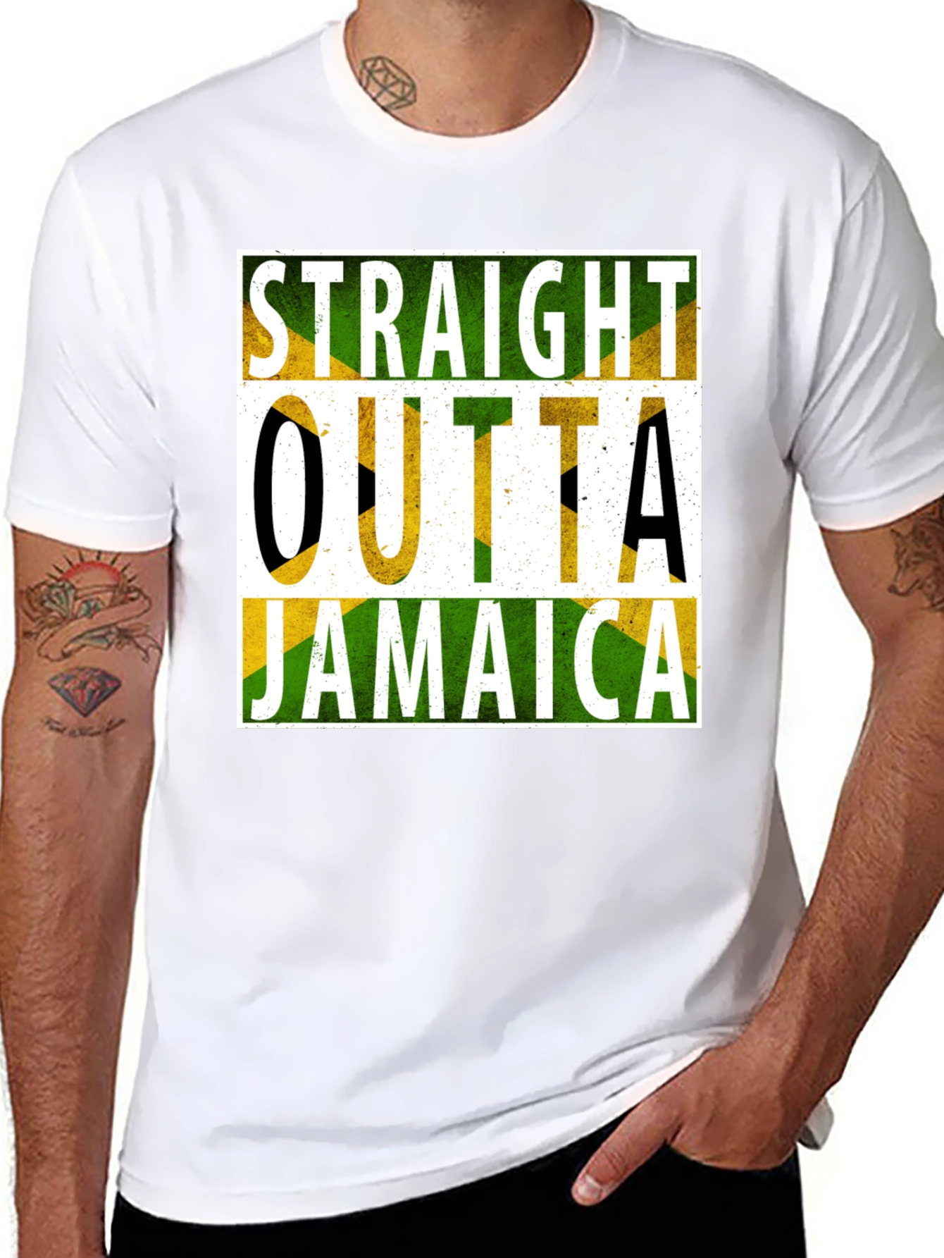 Straight Outta Jamaica T-Shirt Black