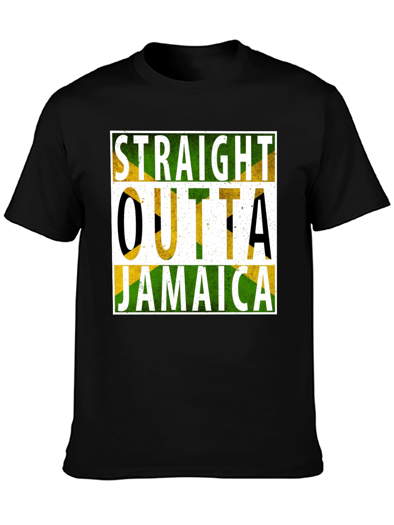 Straight Outta Jamaica T-Shirt Black