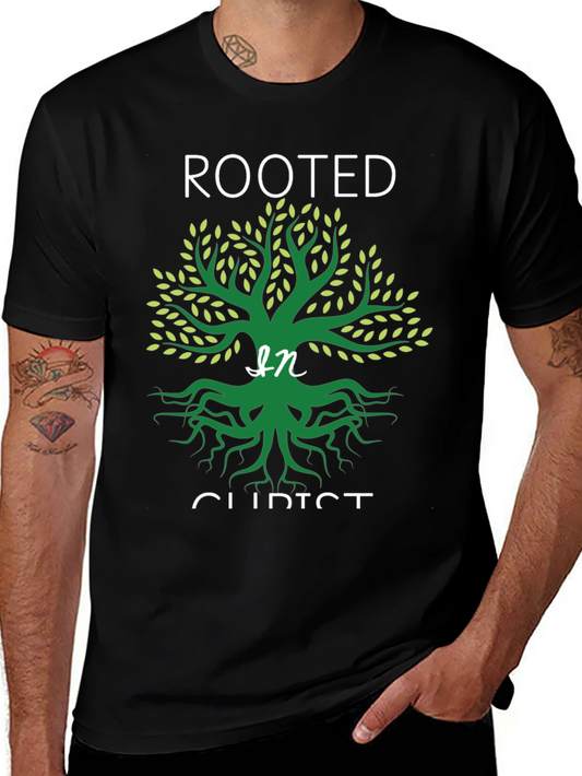 Rooted in Christ Graphic Tee - Christian T-Shirt