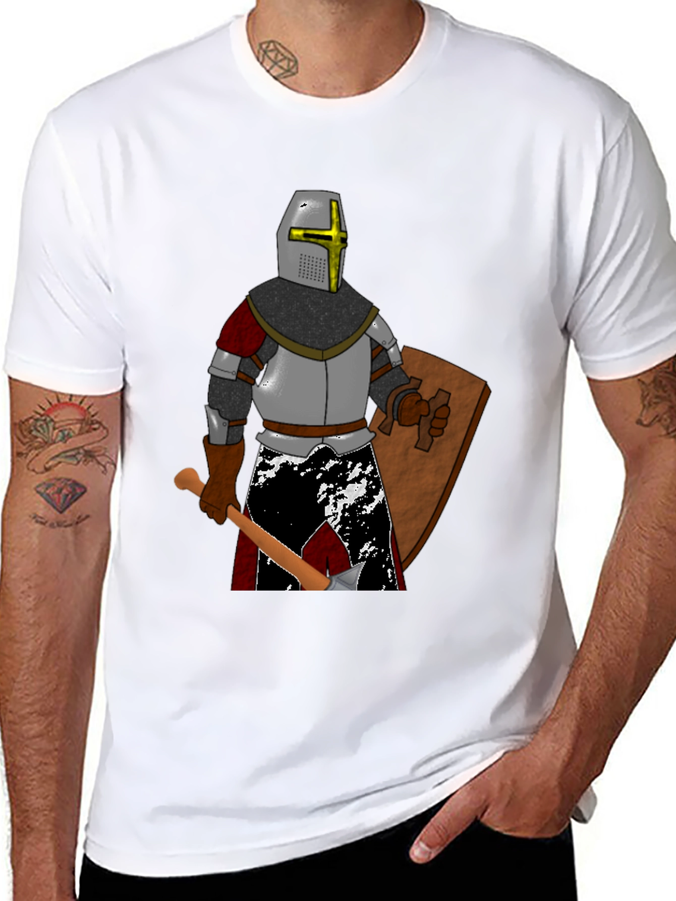 Crusader Knight Graphic T-Shirt