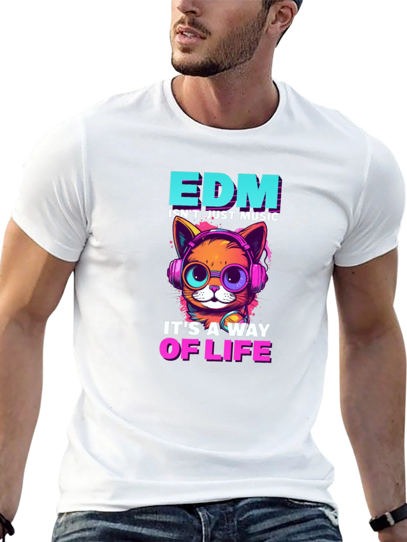 EDM Cat T-Shirt - Music Lover Tee