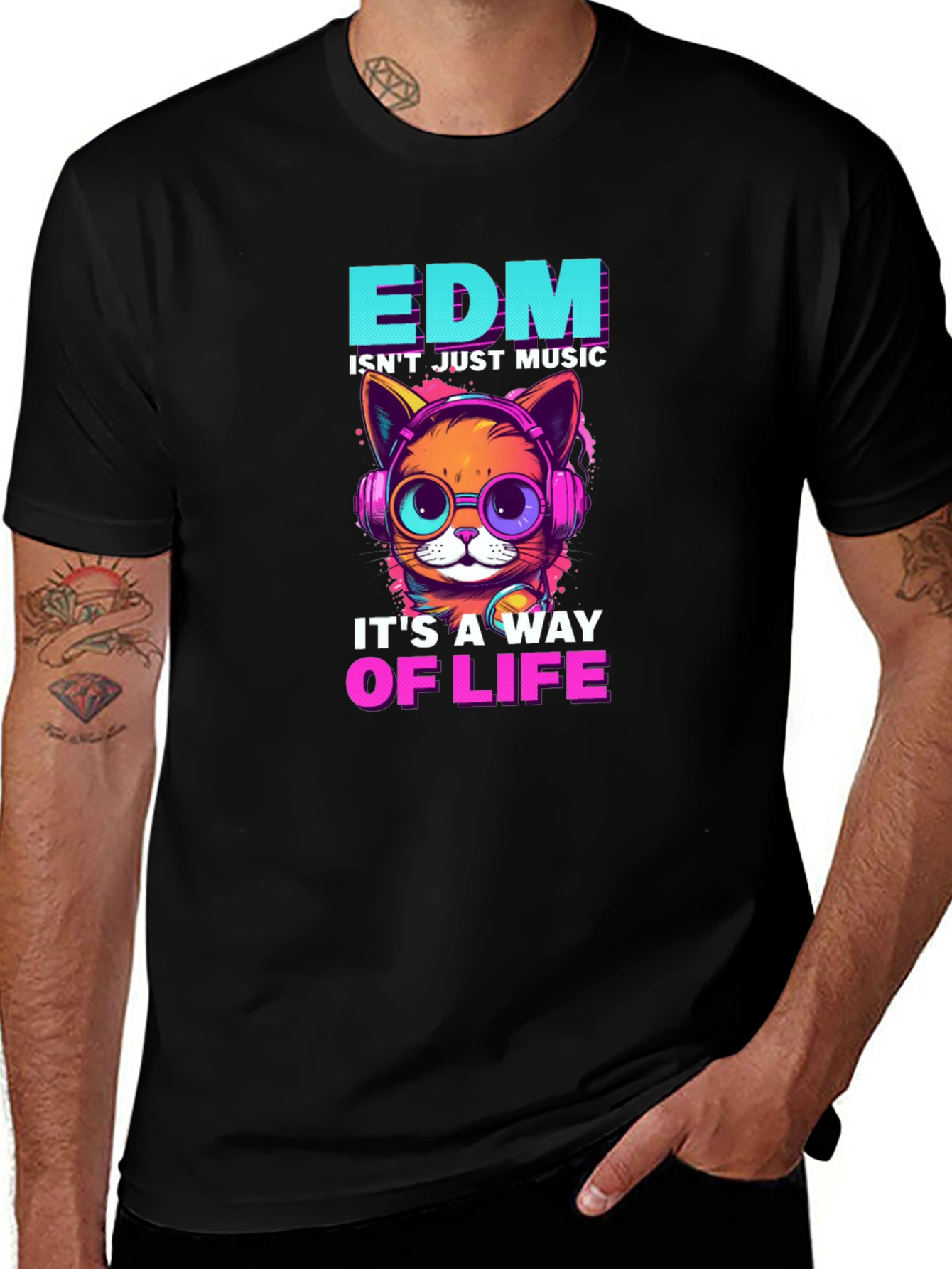 EDM Cat T-Shirt - Music Lover Tee