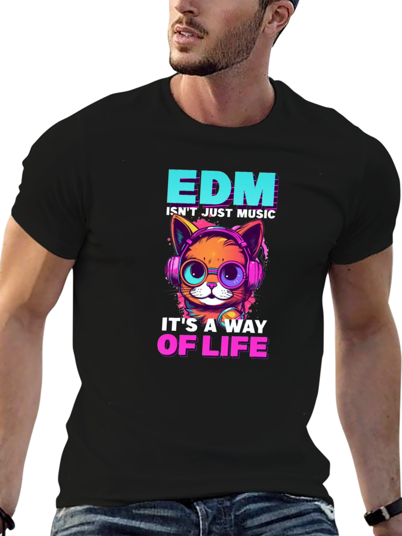 EDM Cat T-Shirt - Music Lover Tee