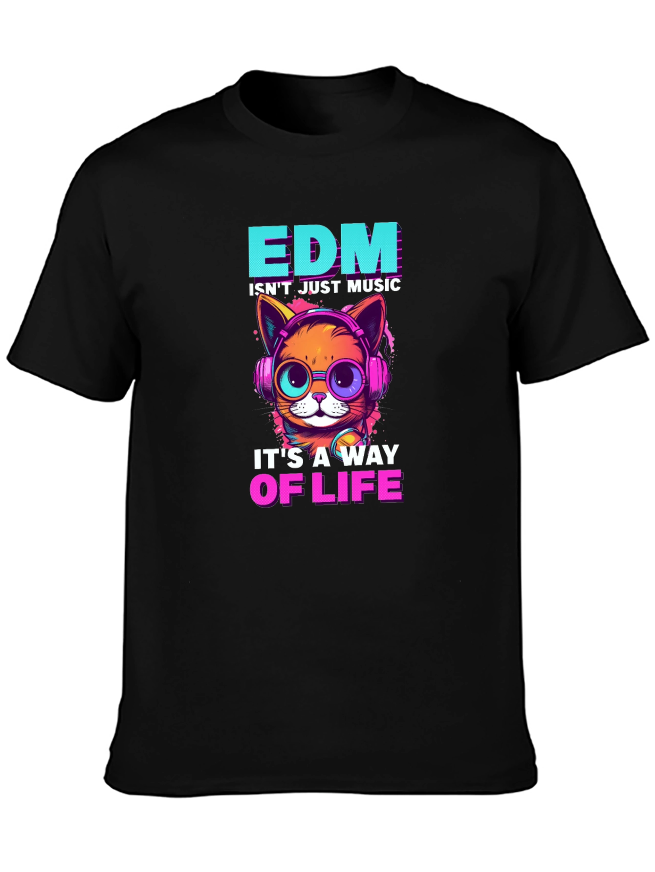 EDM Cat T-Shirt - Music Lover Tee