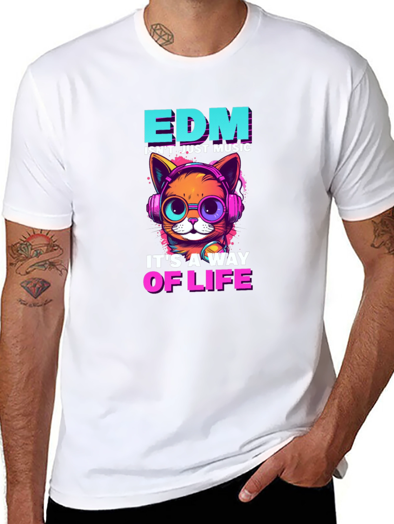 EDM Cat T-Shirt - Music Lover Tee