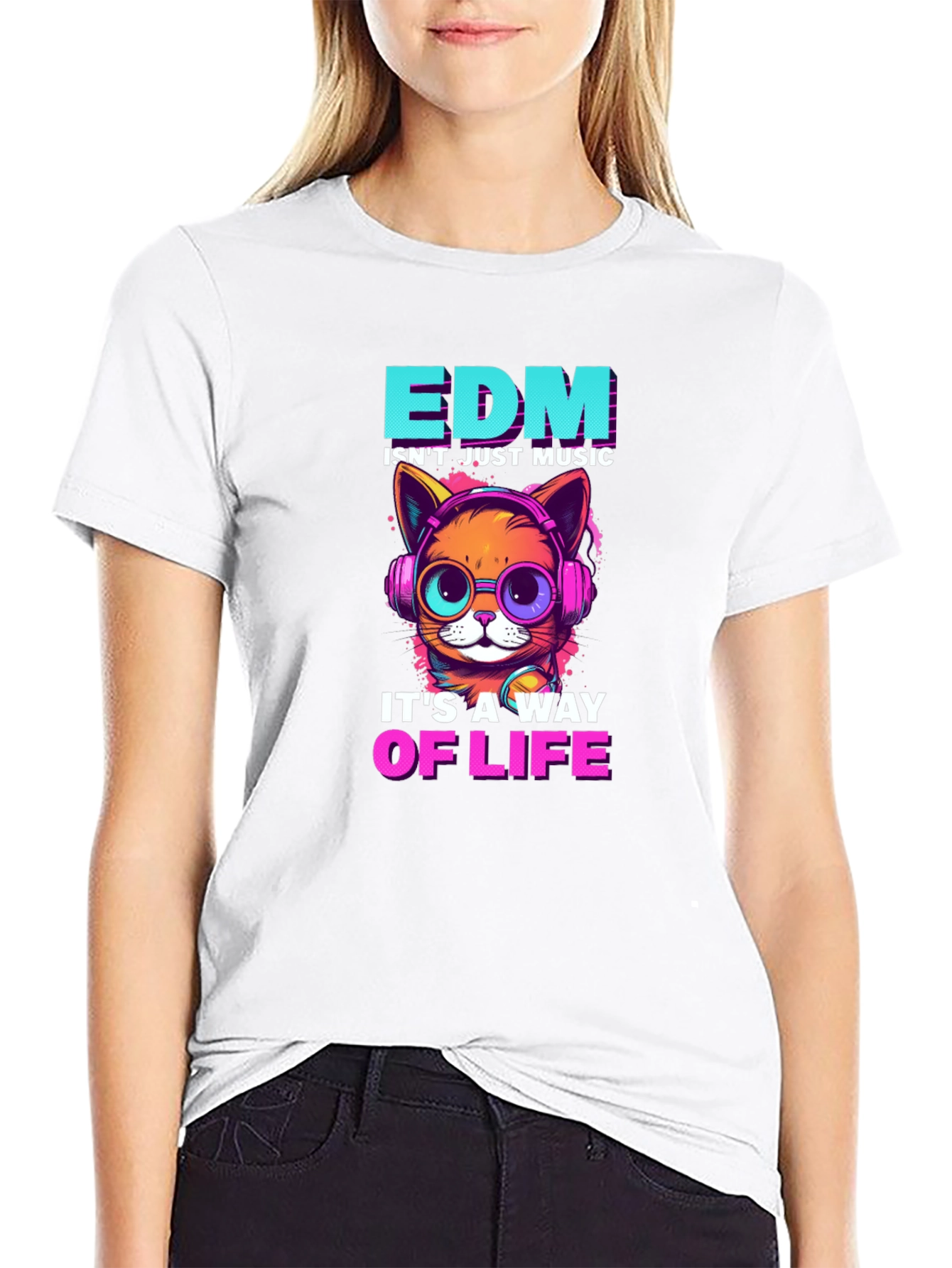 EDM Cat T-Shirt - Music Lover Tee