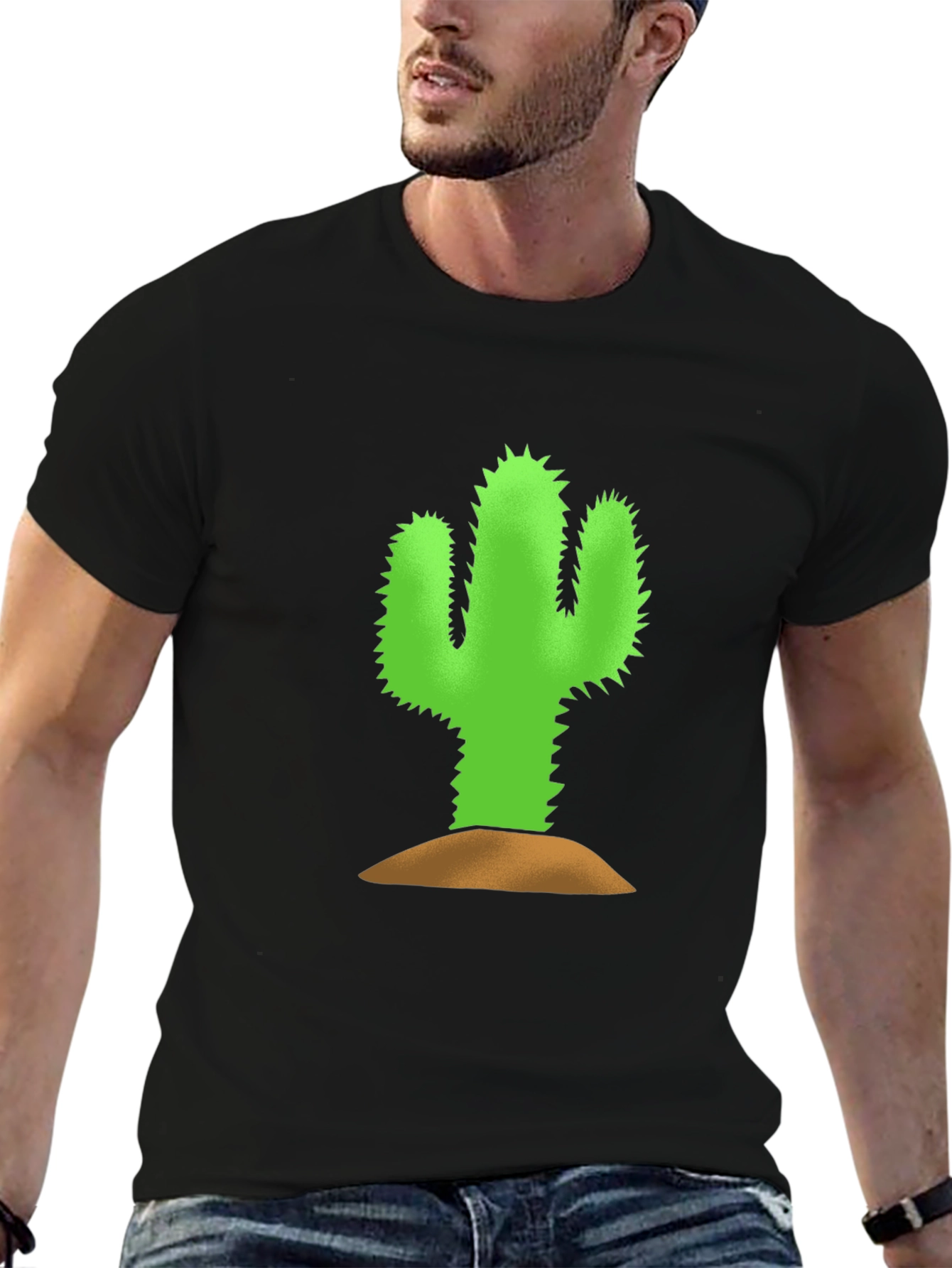 Cactus Graphic Tee - Black Unisex Shirt
