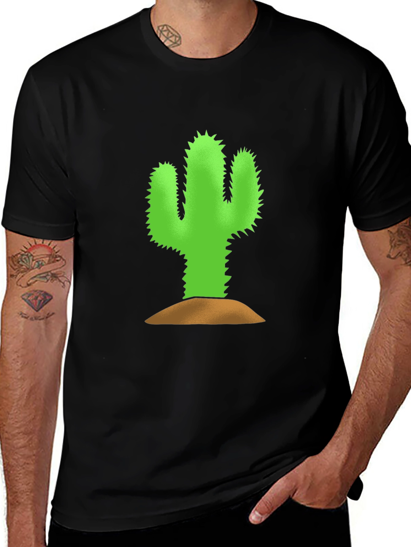 Cactus Graphic Tee - Black Unisex Shirt