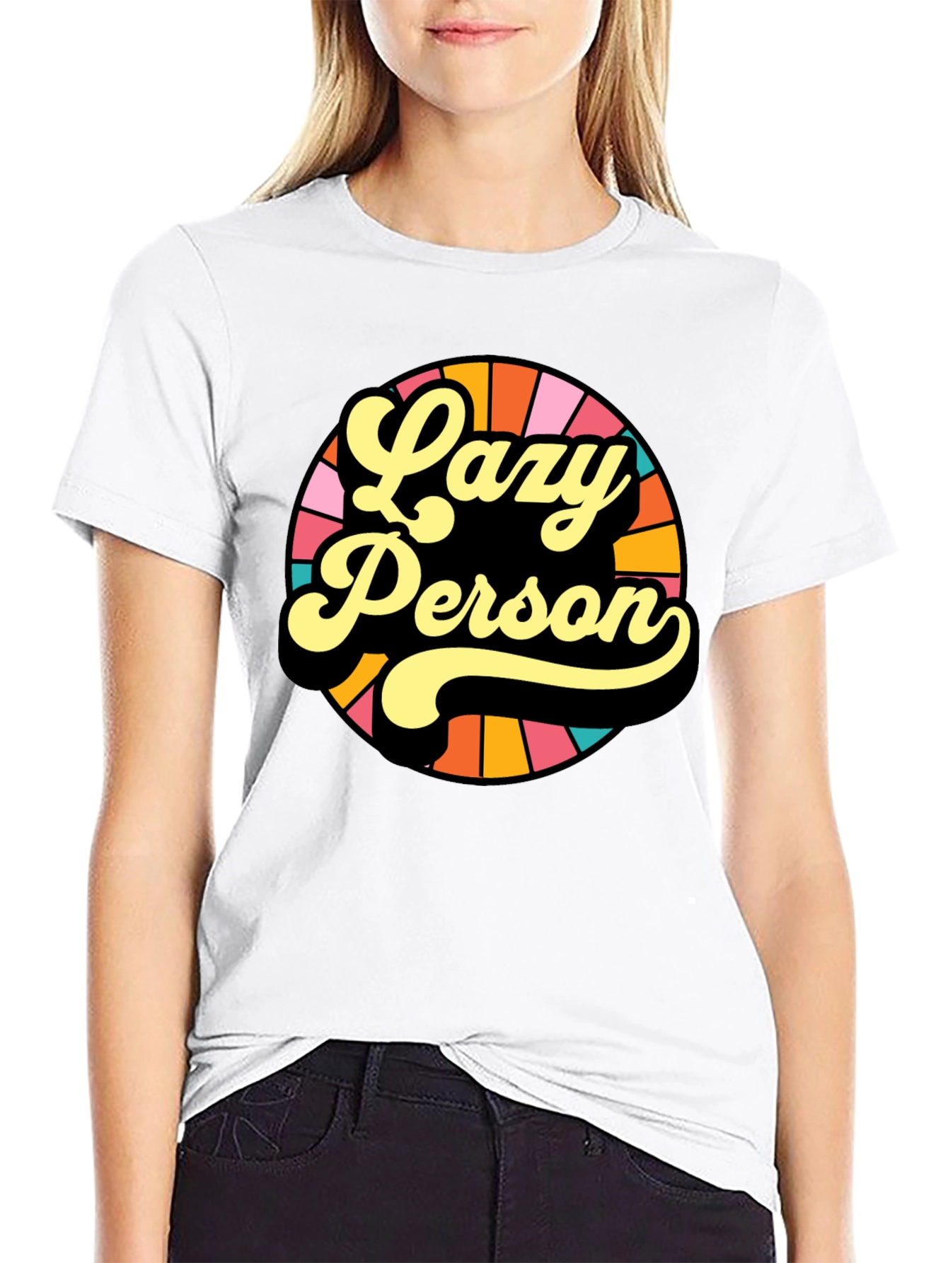 Lazy Person Retro Graphic T-Shirt