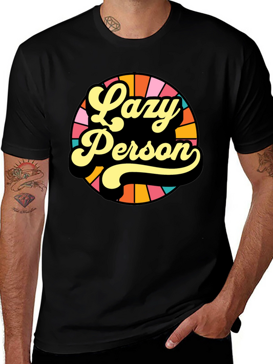 Lazy Person Retro Graphic T-Shirt