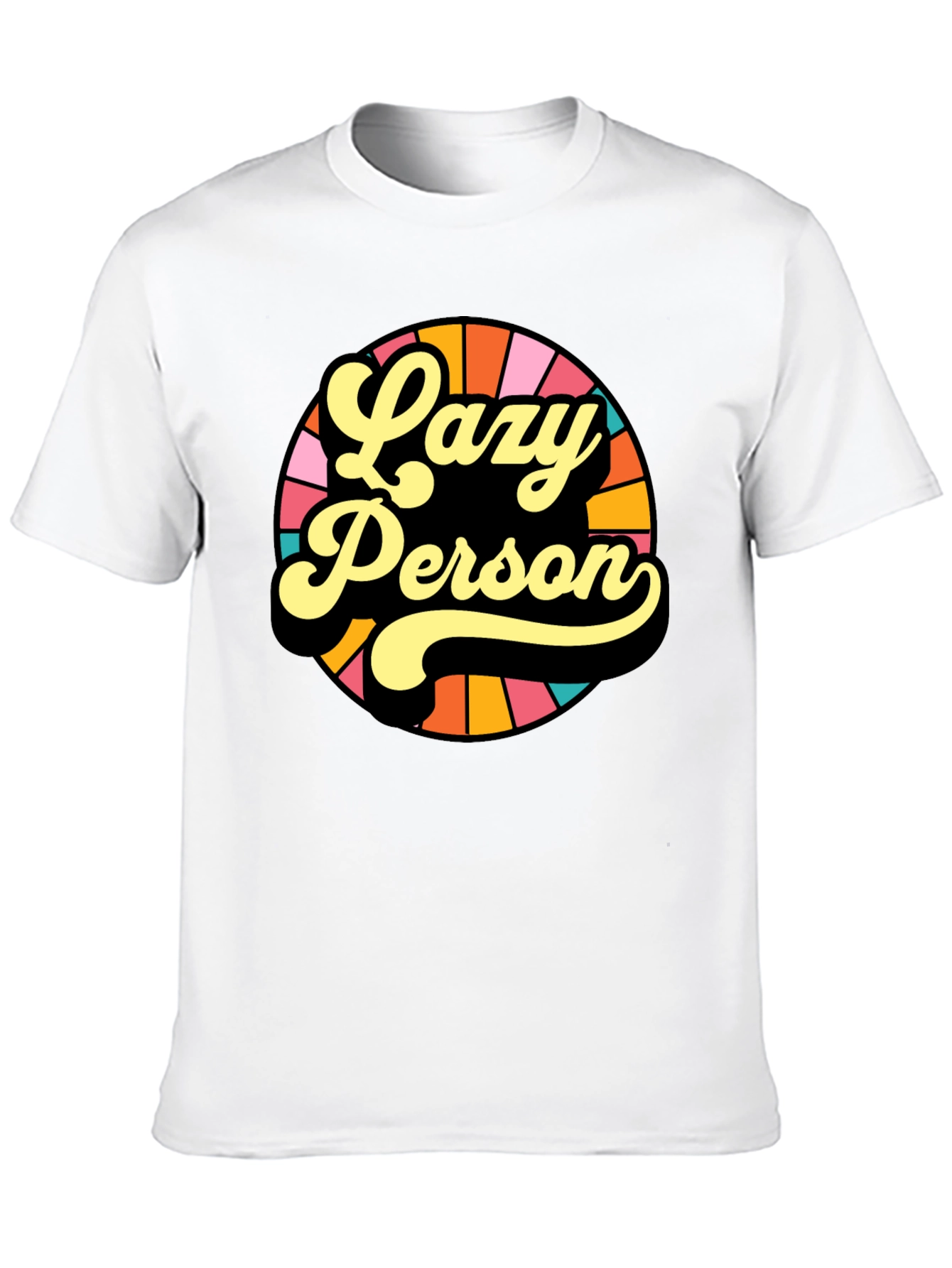 Lazy Person Retro Graphic T-Shirt