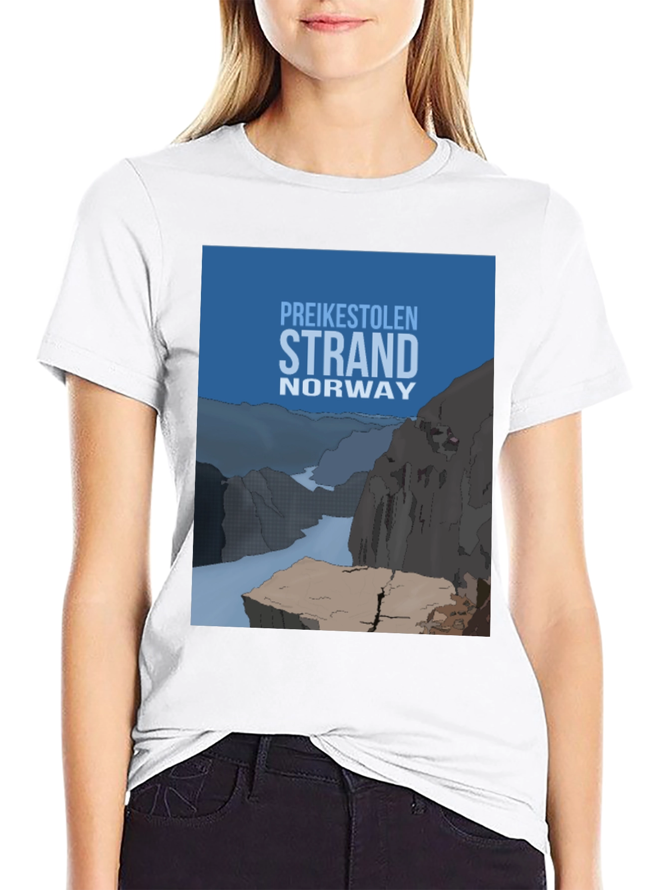 Preikestolen Strand Norway Graphic T-Shirt