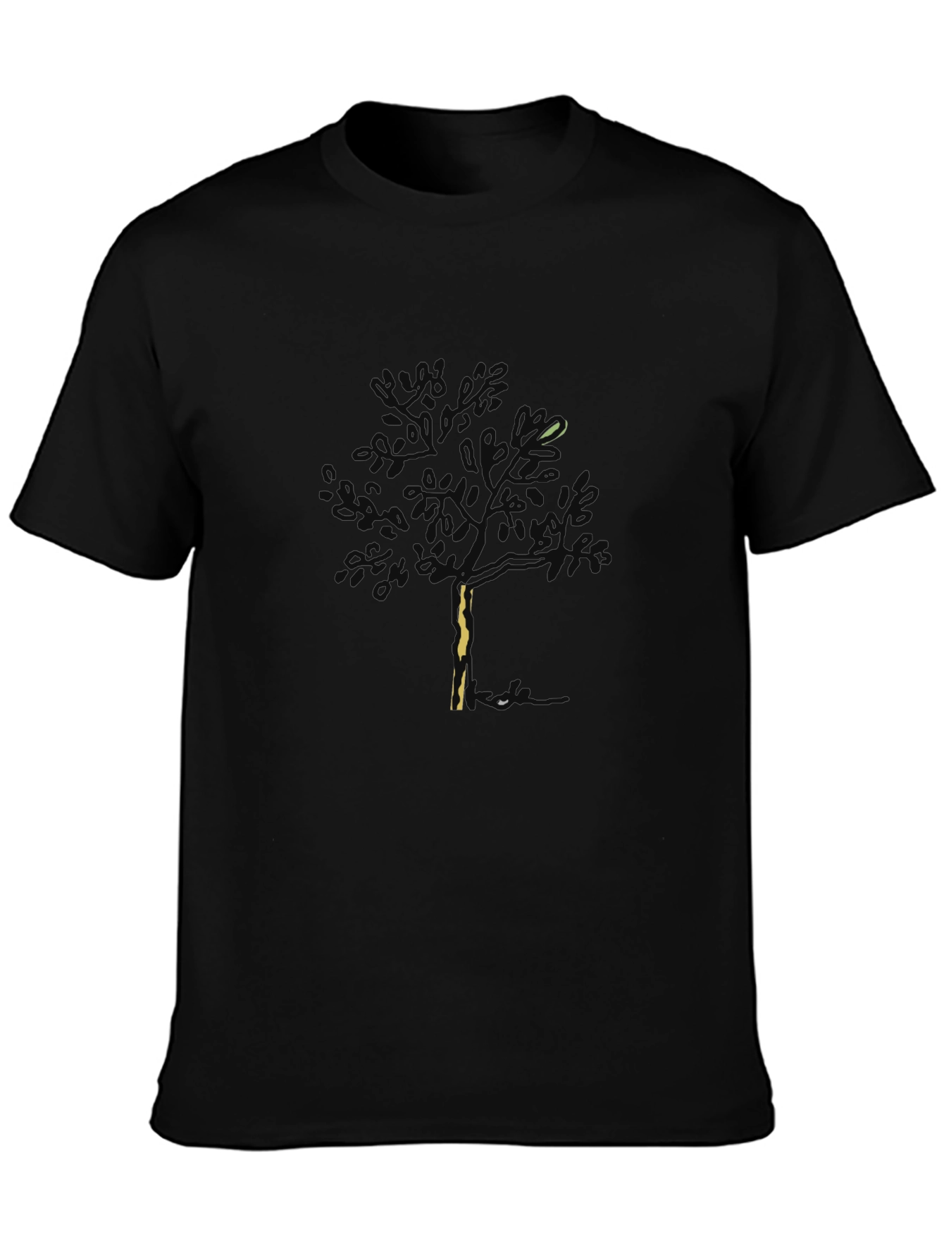 Mens Tree Graphic Black T-Shirt