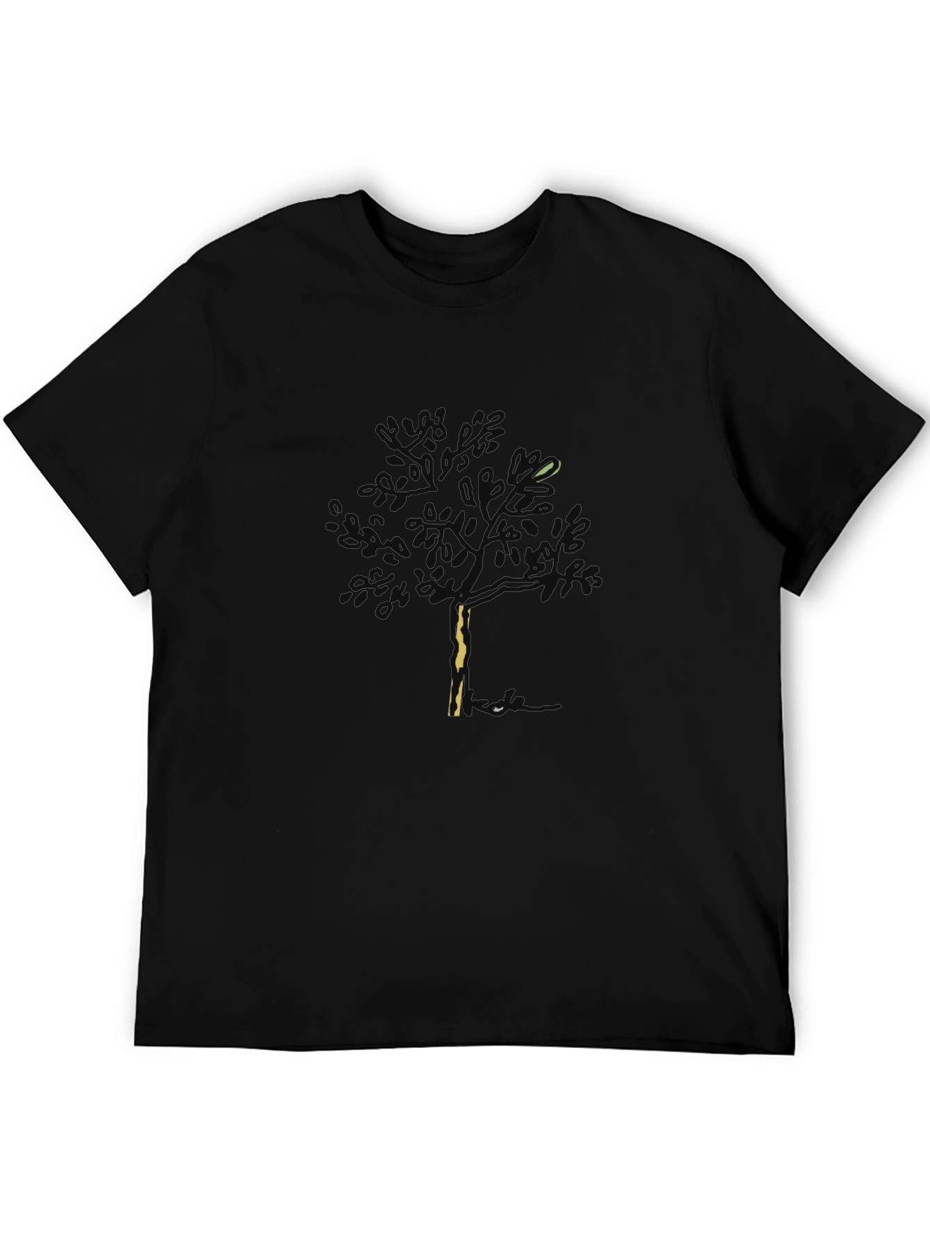 Mens Tree Graphic Black T-Shirt