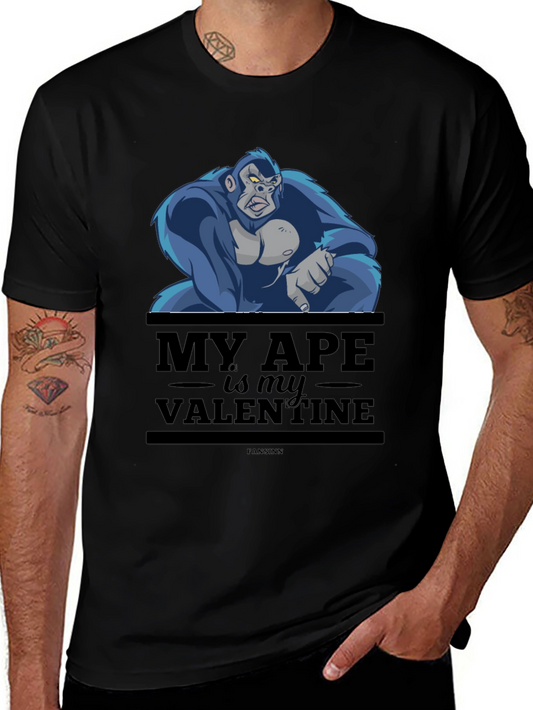 My Ape is My Valentine T-Shirt - Black