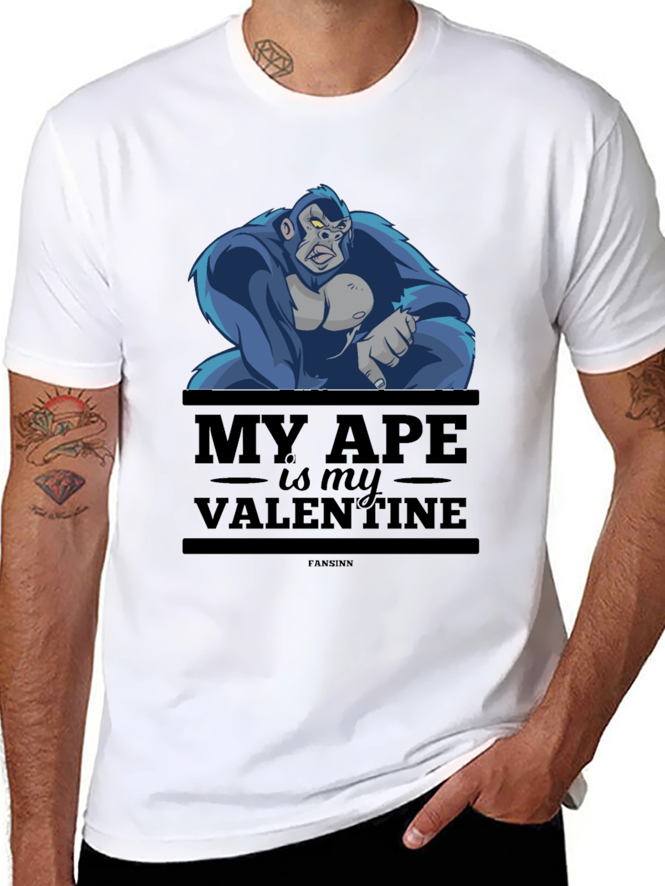My Ape is My Valentine T-Shirt - Black