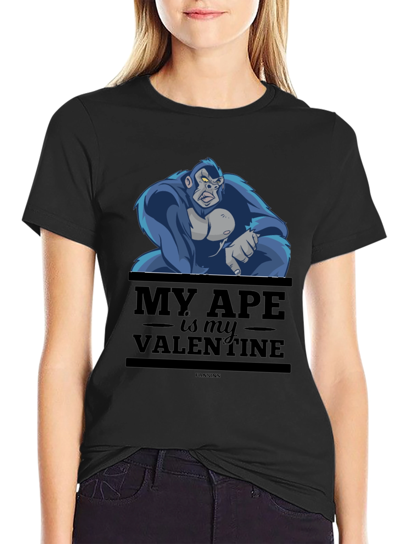My Ape is My Valentine T-Shirt - Black