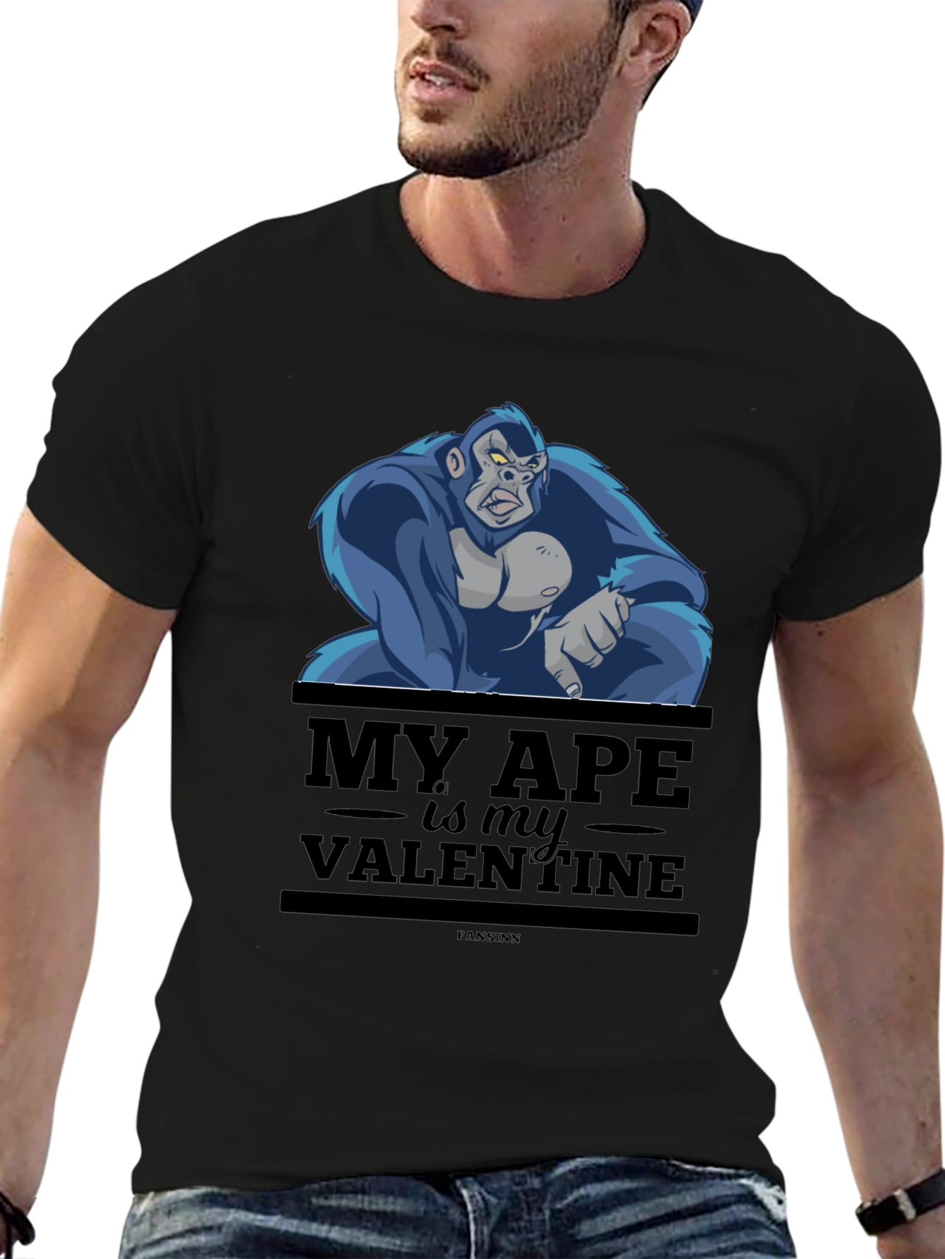 My Ape is My Valentine T-Shirt - Black
