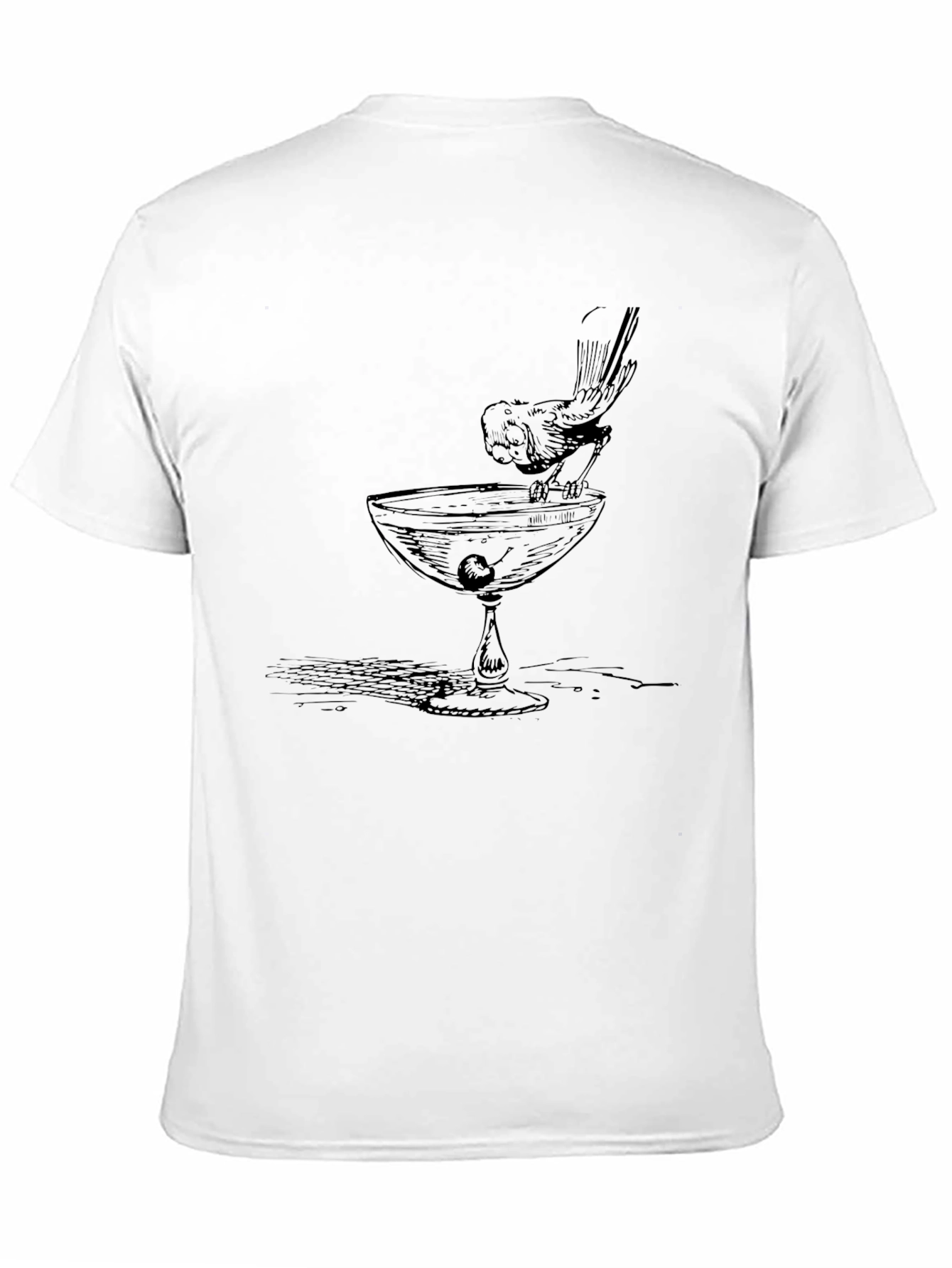 Bird on Cocktail Glass Graphic Tee