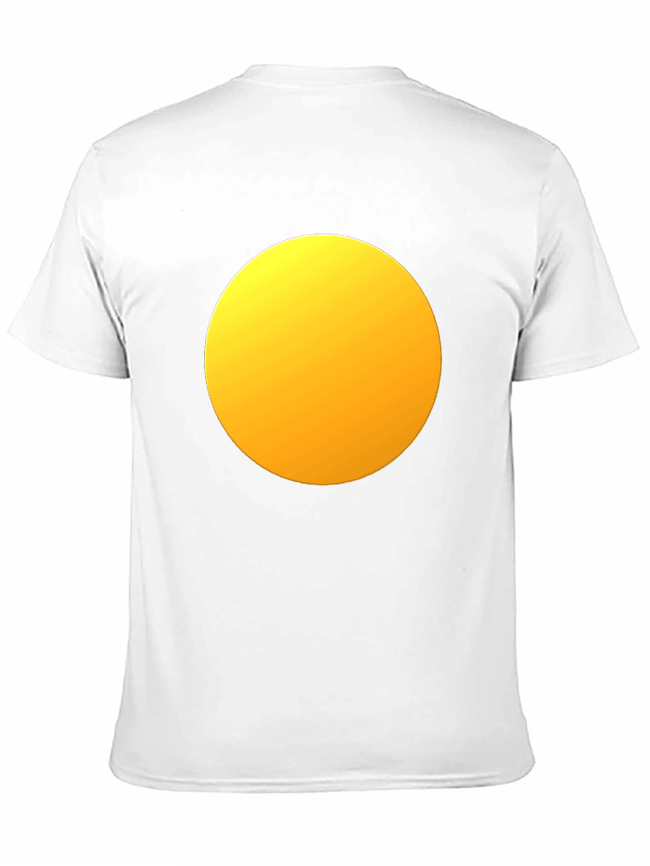 Mens Black T-Shirt with Yellow Circle Design
