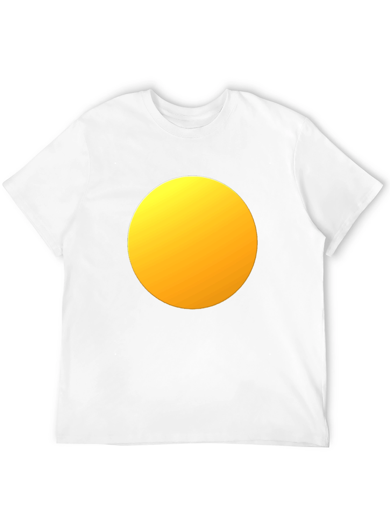 Mens Black T-Shirt with Yellow Circle Design