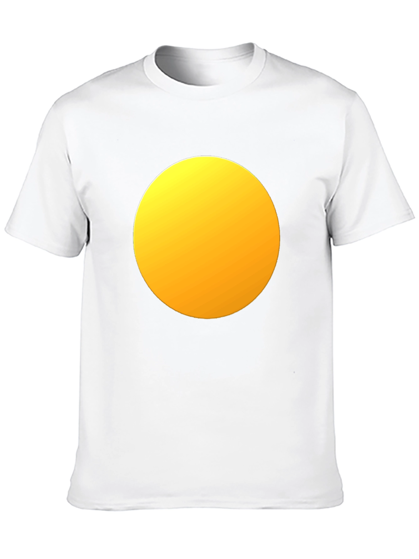 Mens Black T-Shirt with Yellow Circle Design
