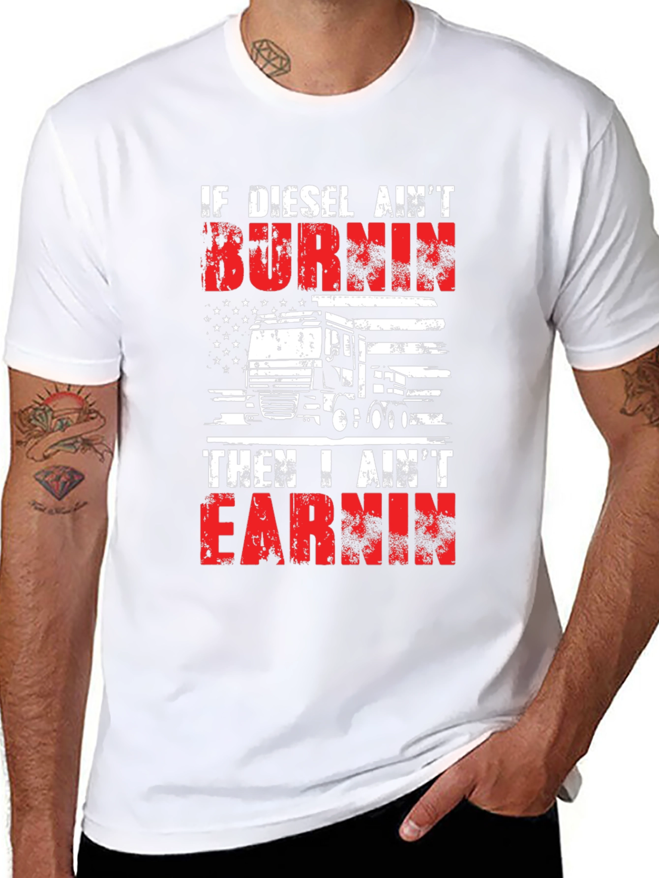 Diesel Burnin Trucker Tee