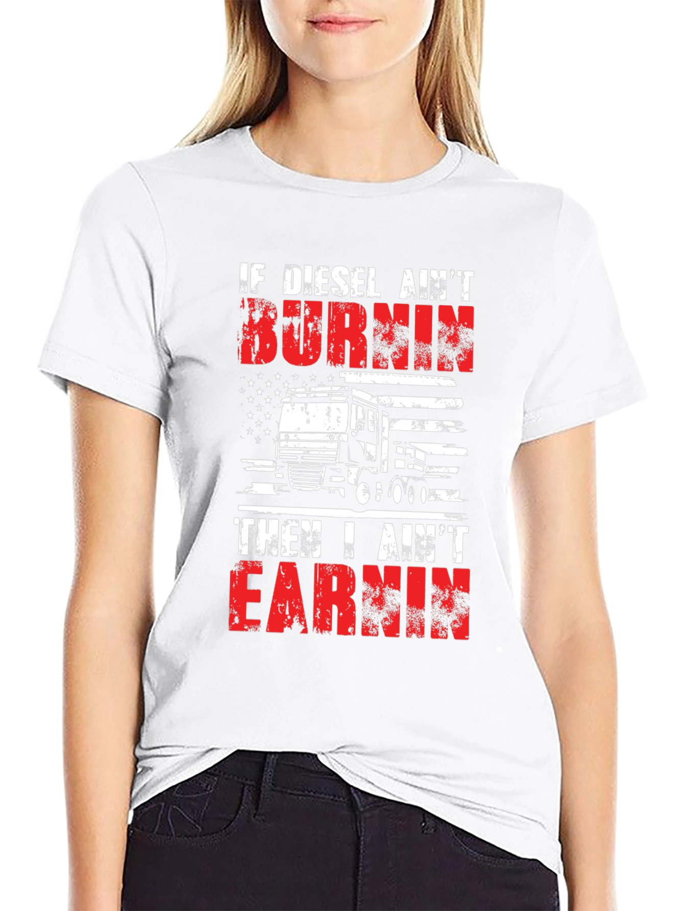 Diesel Burnin Trucker Tee