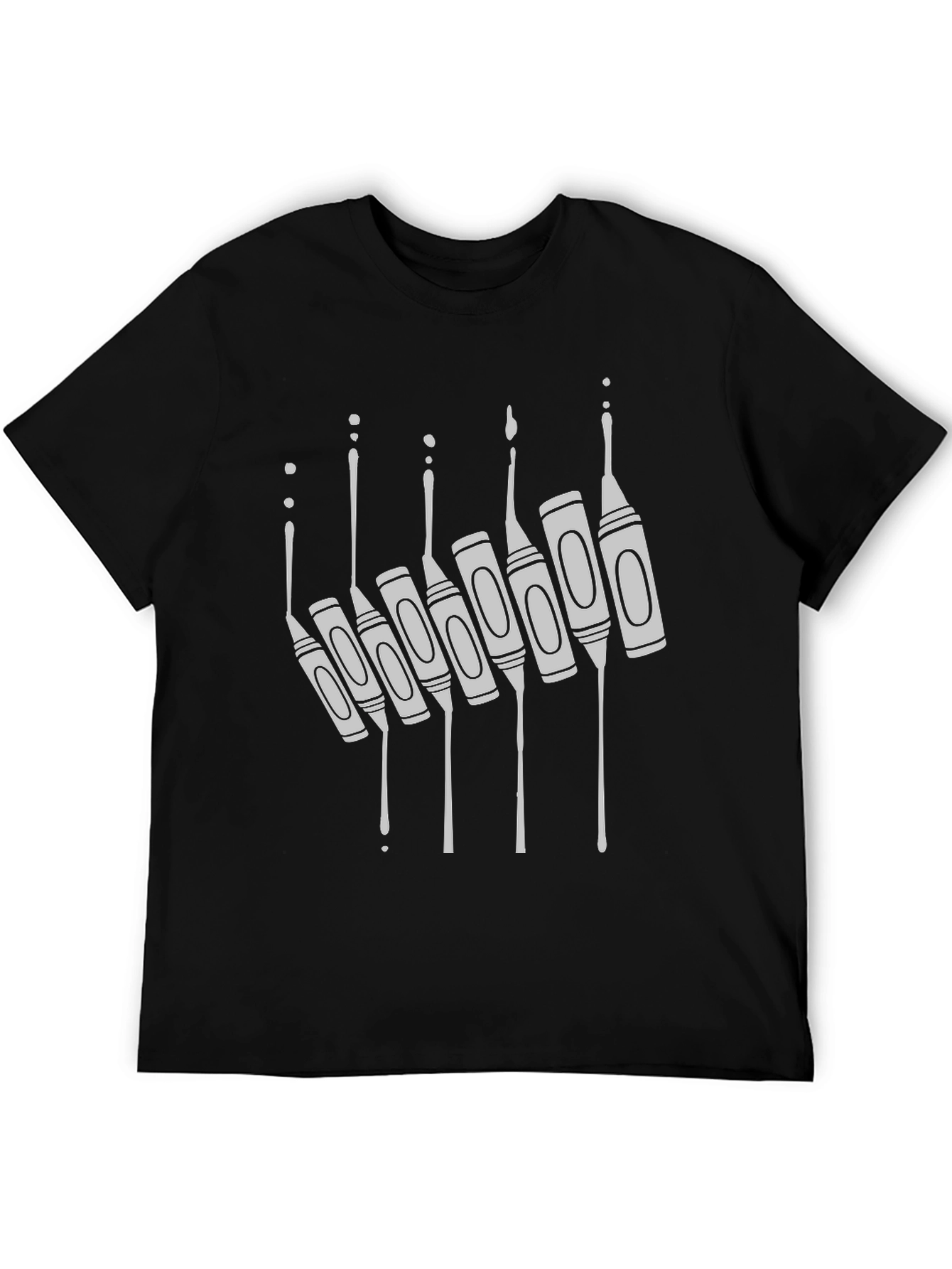 Crayon Drip Graphic Tee - Unique Art Shirt