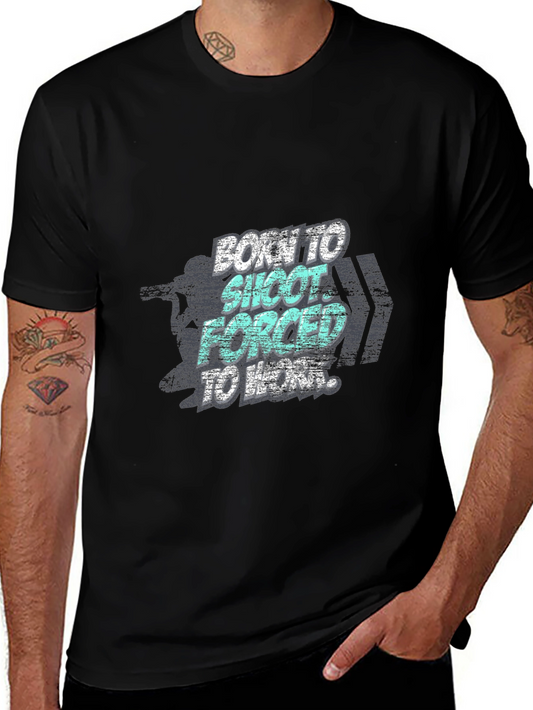 Born To Shoot T-Shirt - Black Graphic Tee