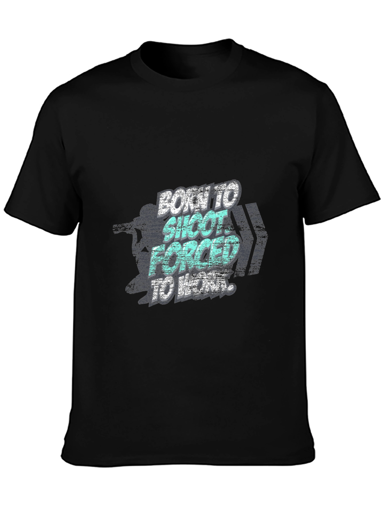 Born To Shoot T-Shirt - Black Graphic Tee