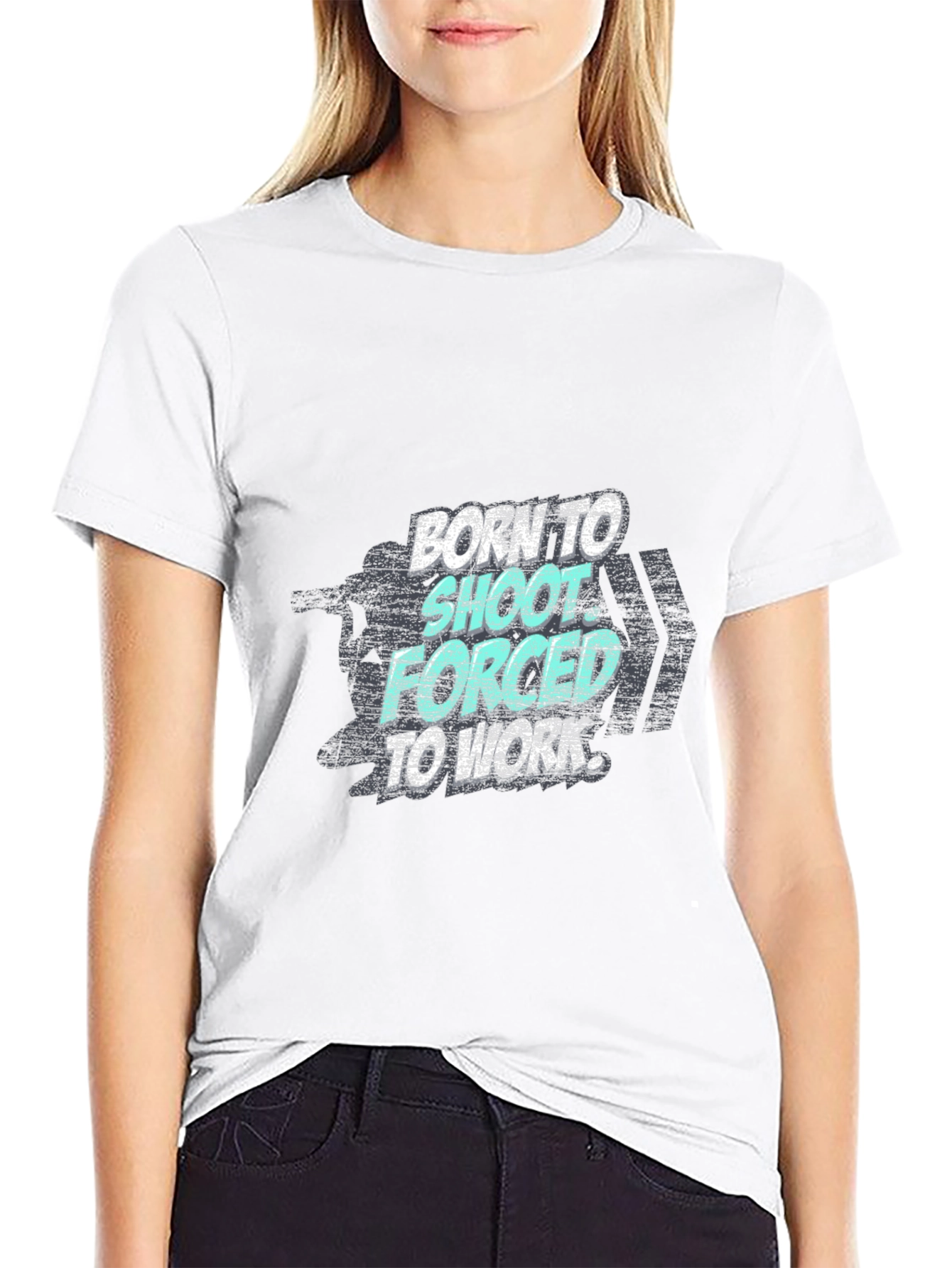 Born To Shoot T-Shirt - Black Graphic Tee