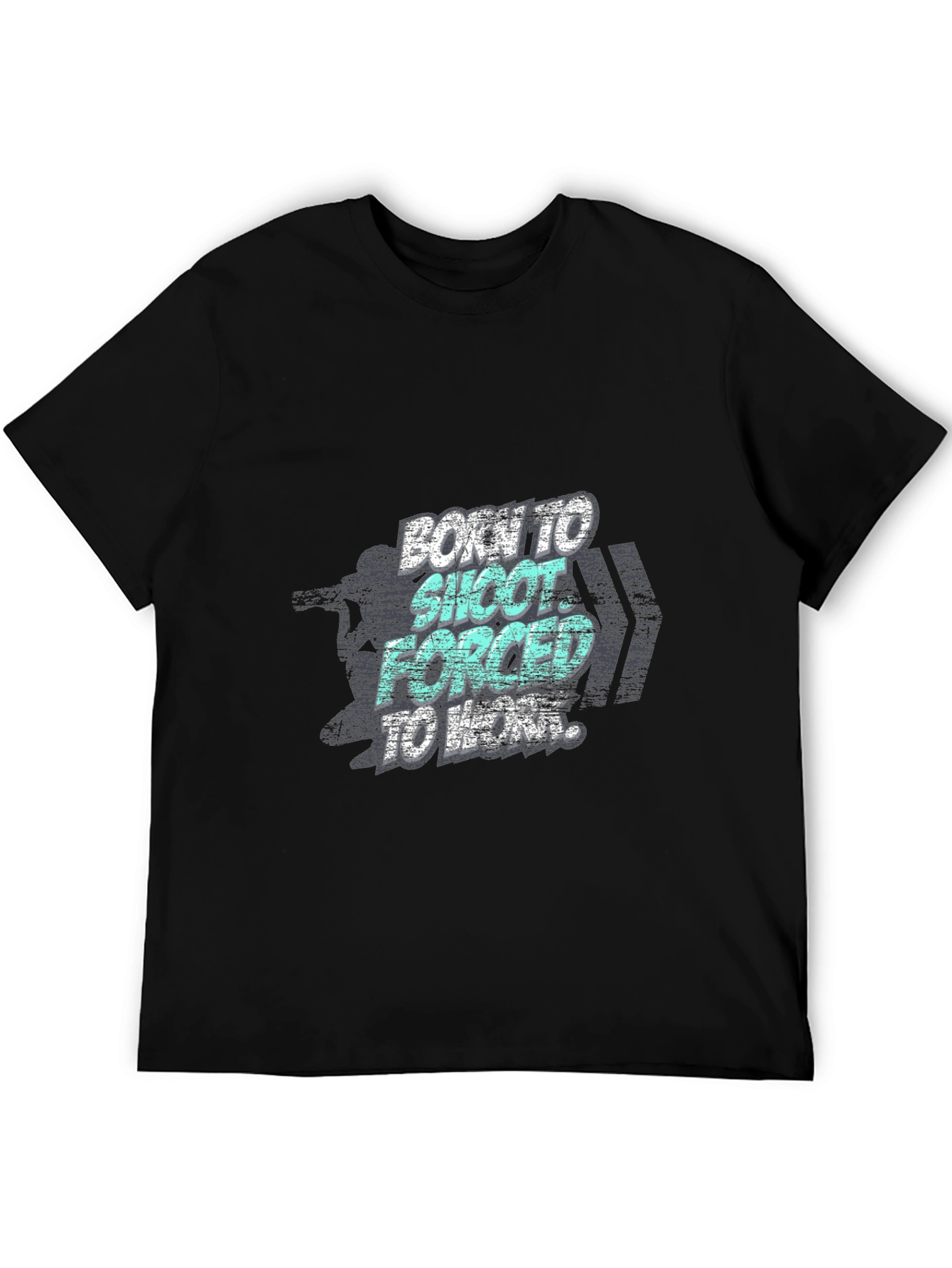 Born To Shoot T-Shirt - Black Graphic Tee