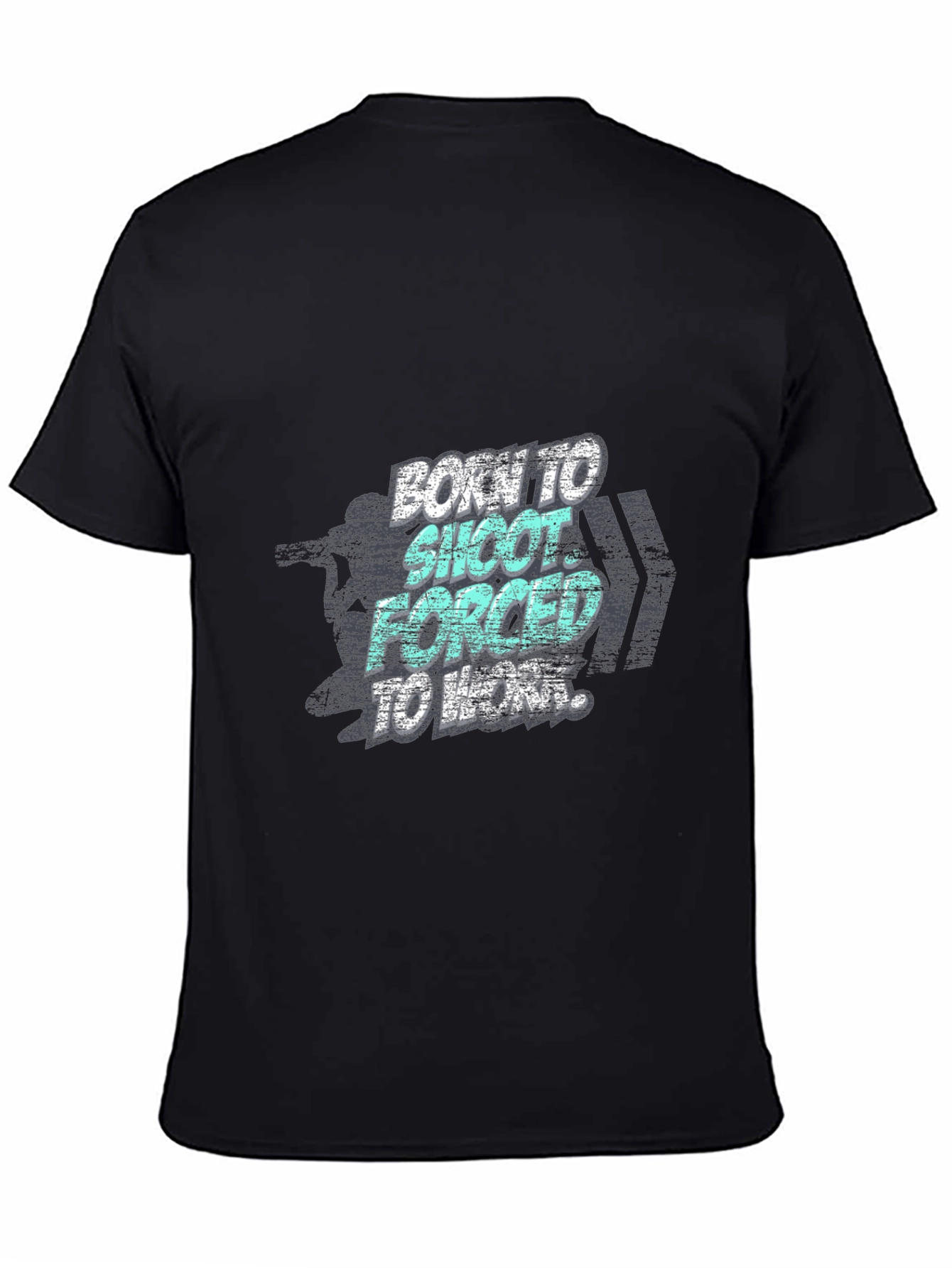 Born To Shoot T-Shirt - Black Graphic Tee