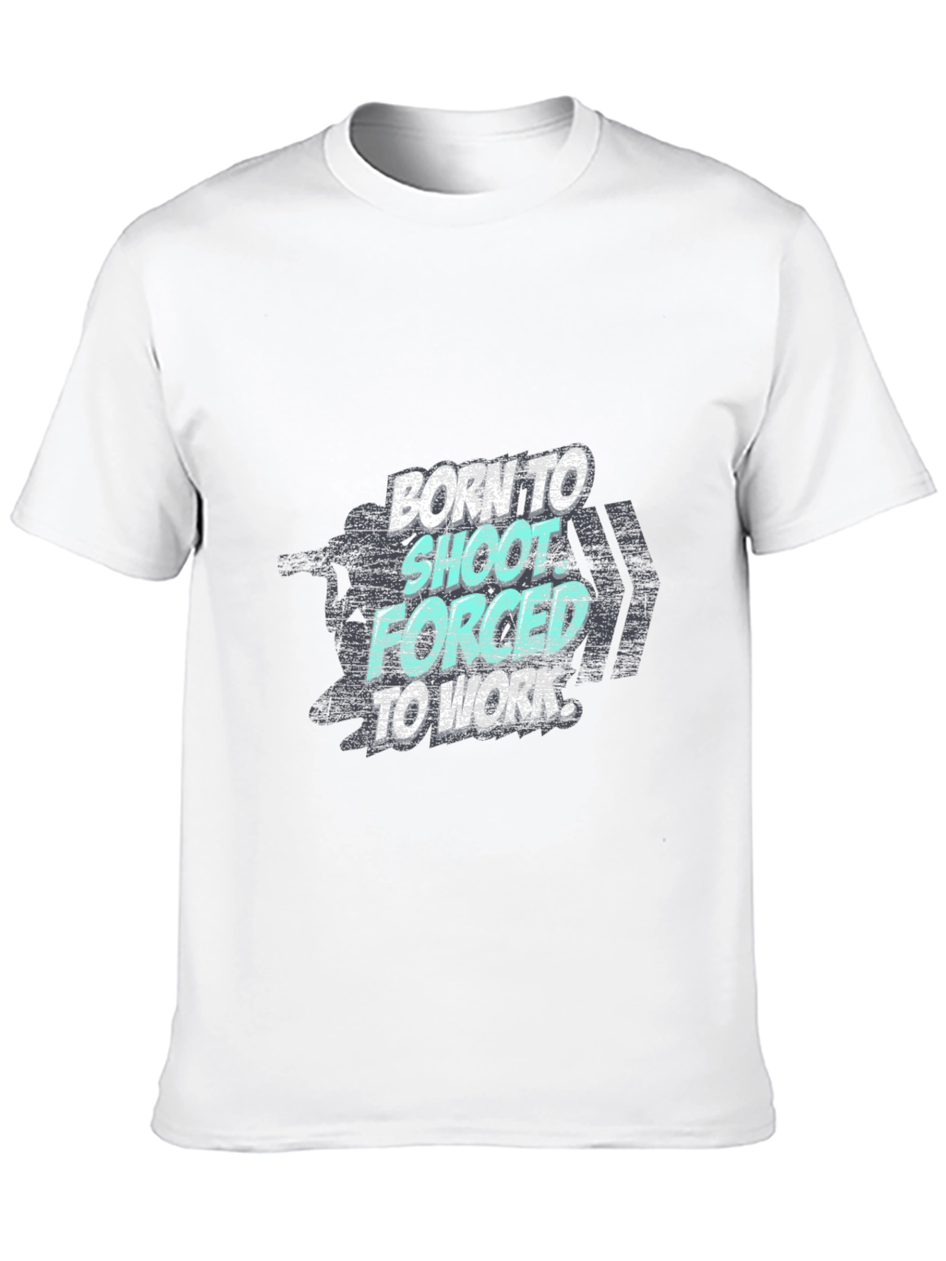 Born To Shoot T-Shirt - Black Graphic Tee