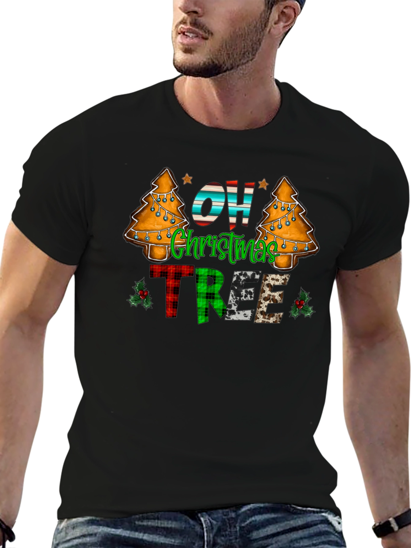 Festive Oh Christmas Tree Graphic Tee
