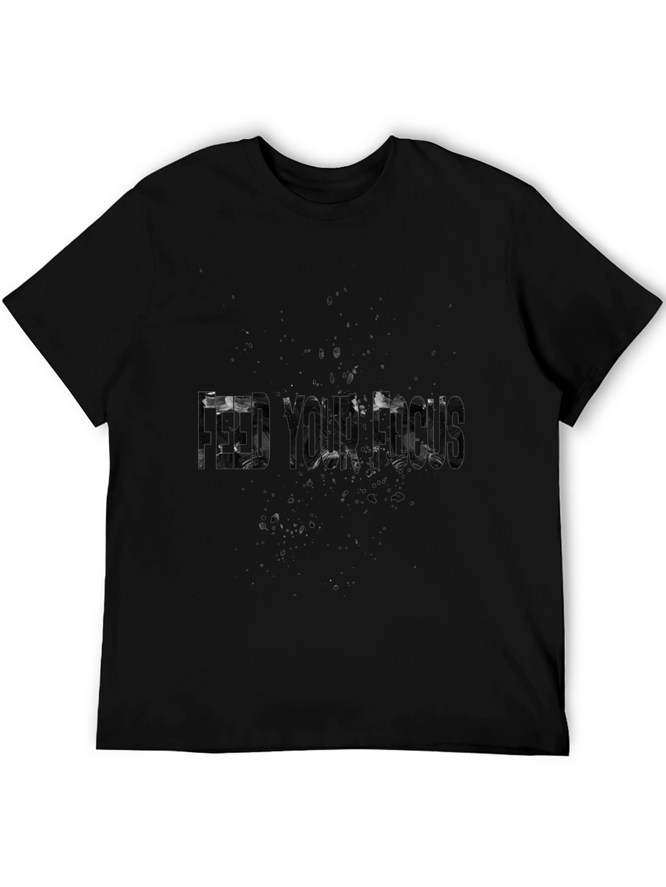 Mens Black Graphic Tee - Feed Your Head