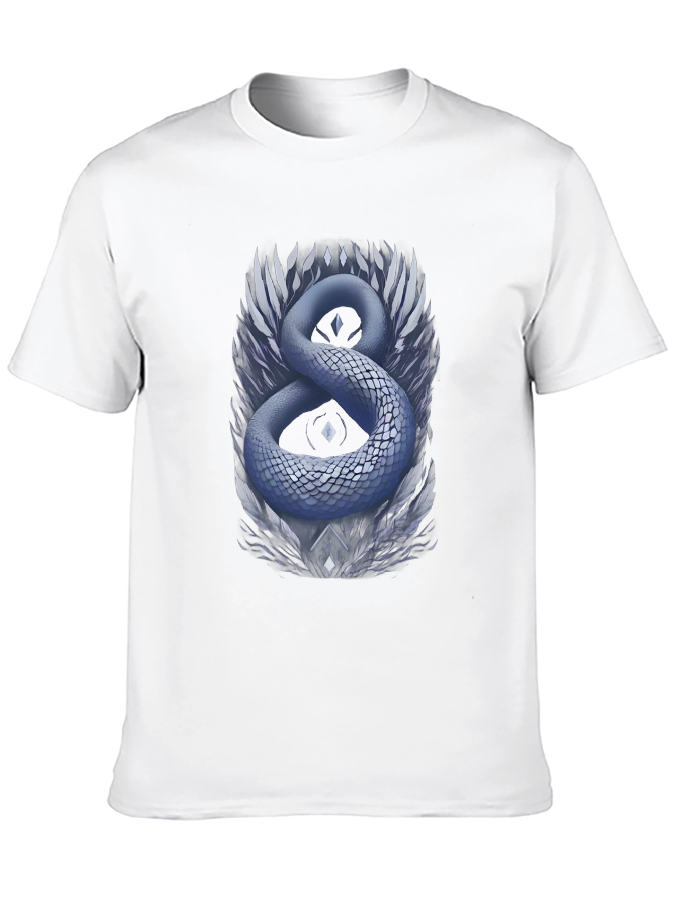 Mystic Serpent Graphic Tee - Stylish Mens Black T-Shirt